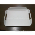 White Elegant Acrylic Unique Coffee Service Trays Plastic Product